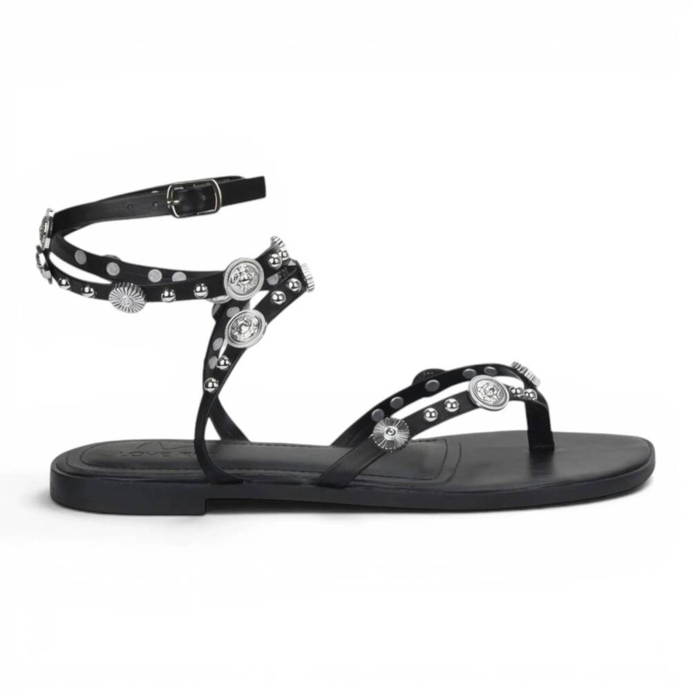 NEW LOVE RIO women's lindy gladiator flat sandals in black